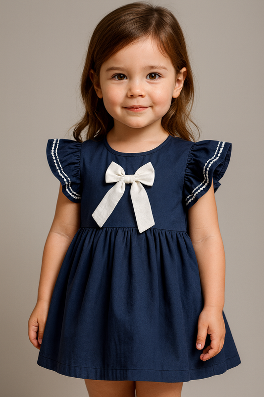 Marineschleifen-Kleid™ – Eleganz der Kindheit